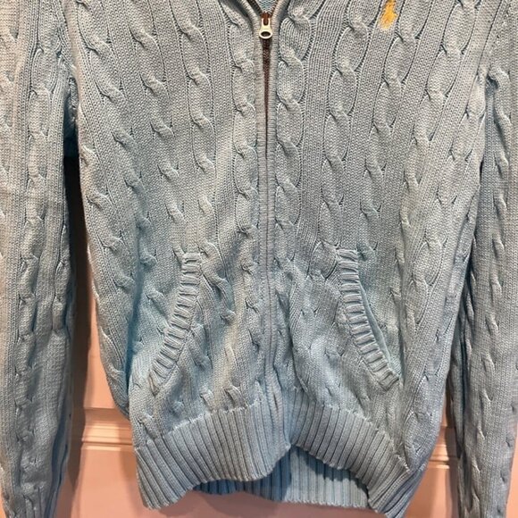 Polo Ralph Lauren Knit Zip up light blue - Picture 2 of 6